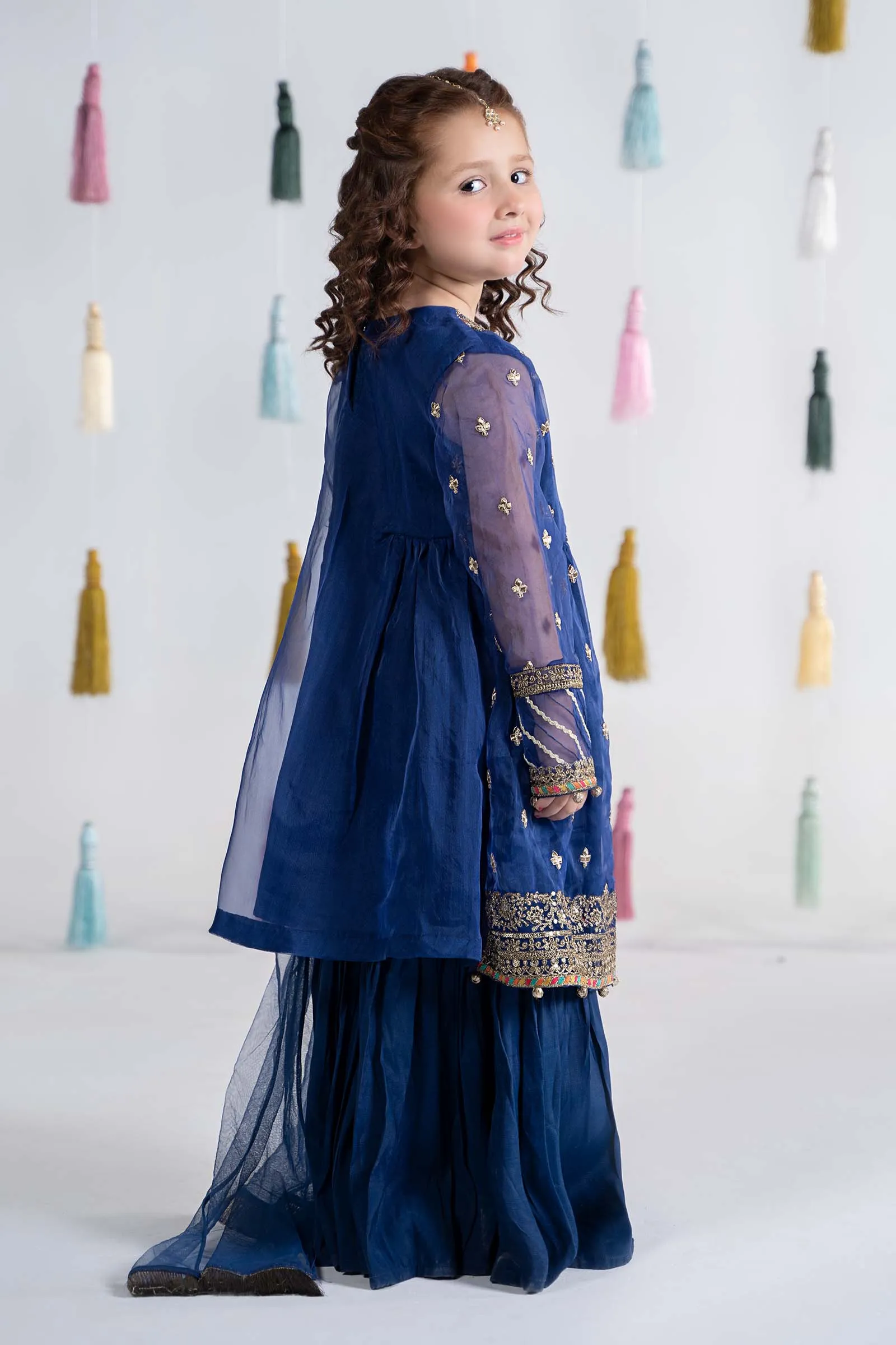 3 Piece Embroidered Organza Suit | MKS-EA24-15