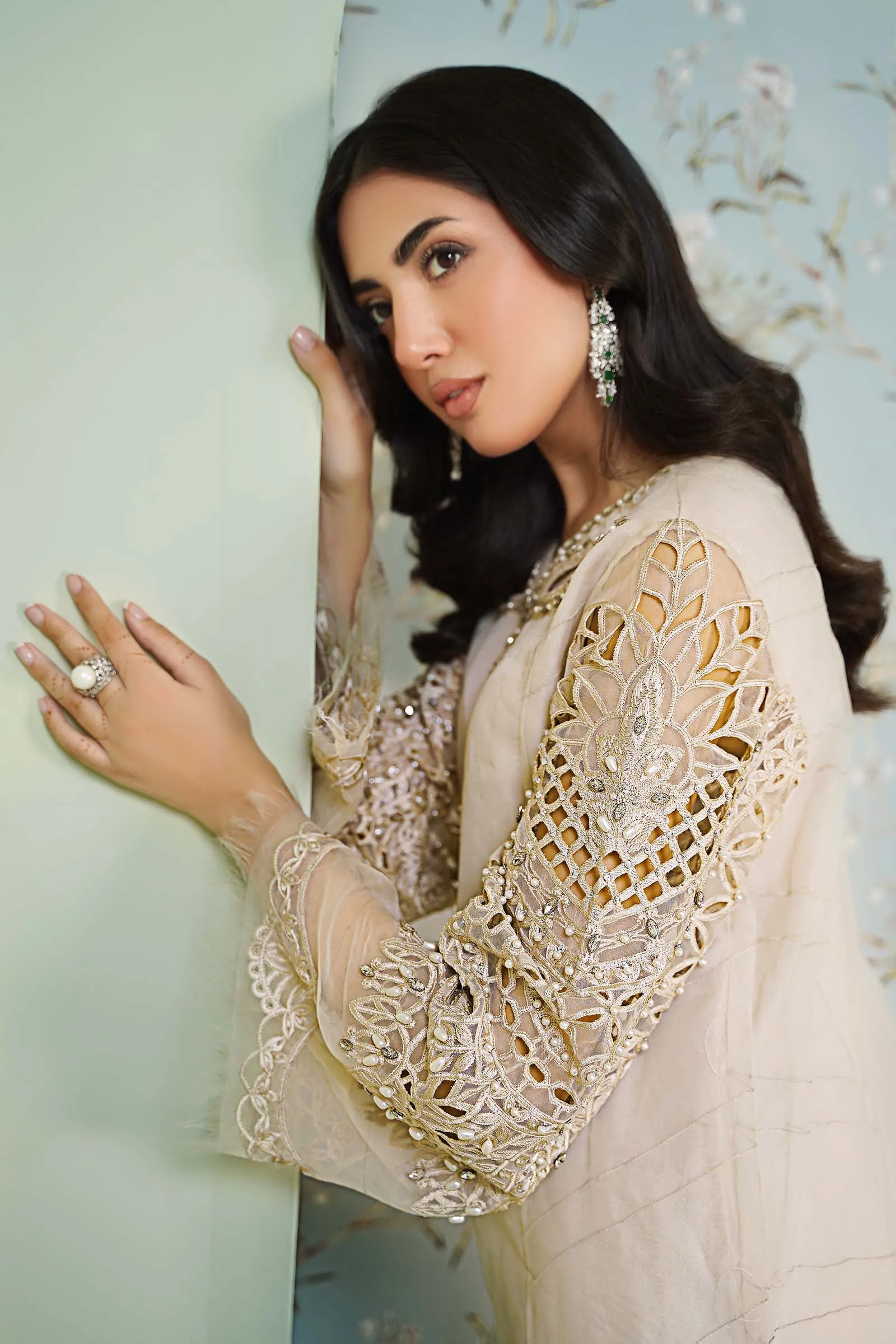 3 Piece Embroidered Organza Suit | SF-EA24-91