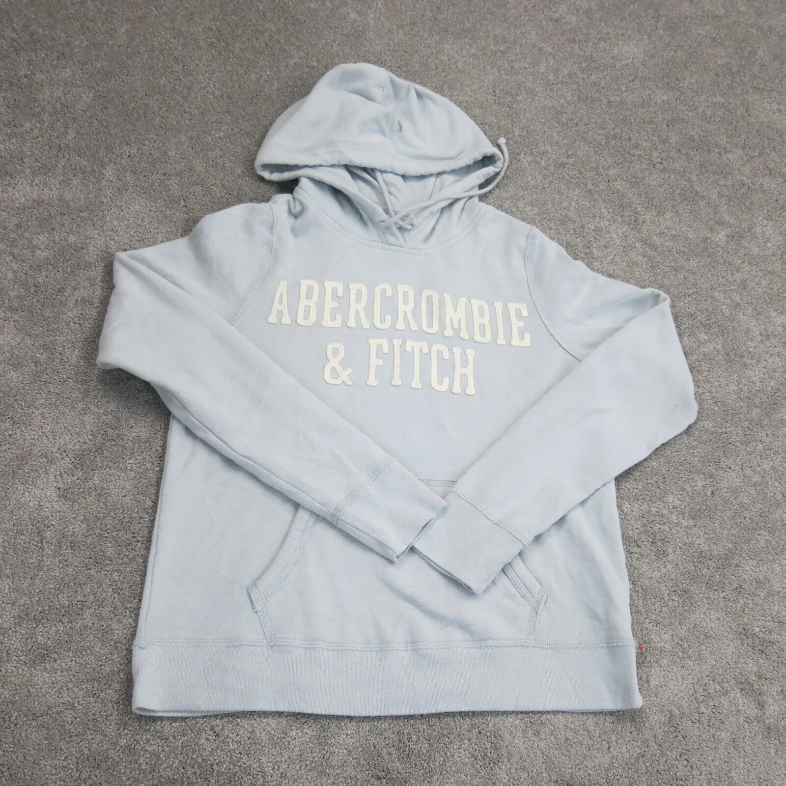 Abercrombie & Fitch Womens Hoodie Jacket Long Sleeve Pockets Sky Blue Size M