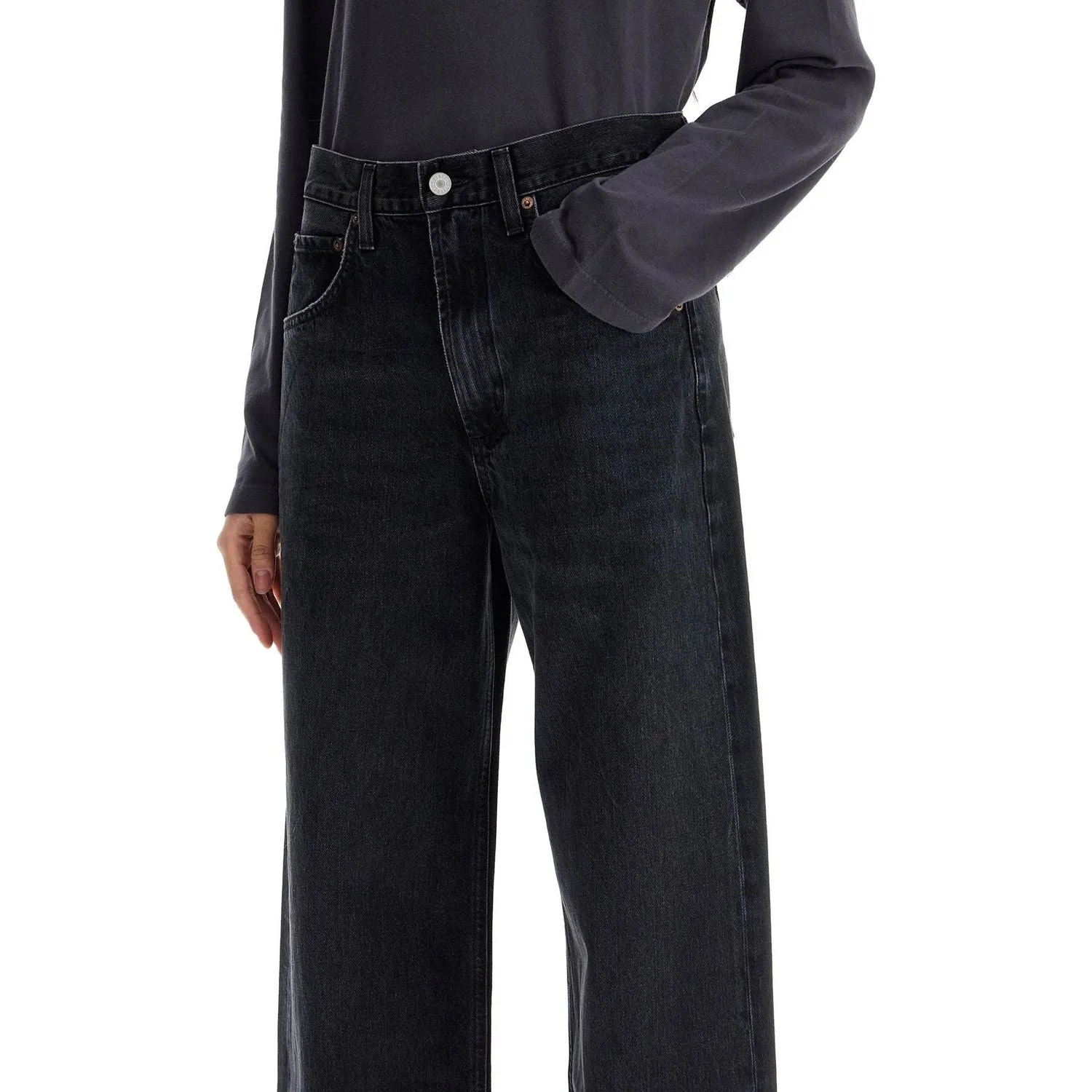 Agolde curved leg jeans for a