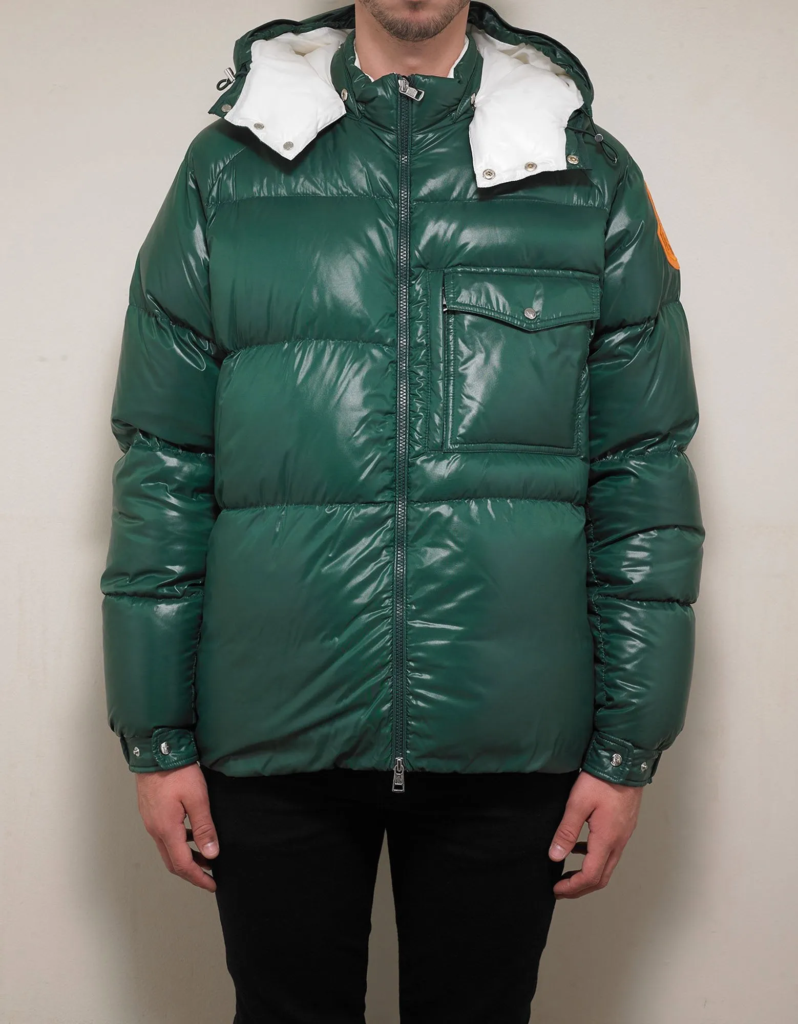 Barthet Green Nylon Down Jacket