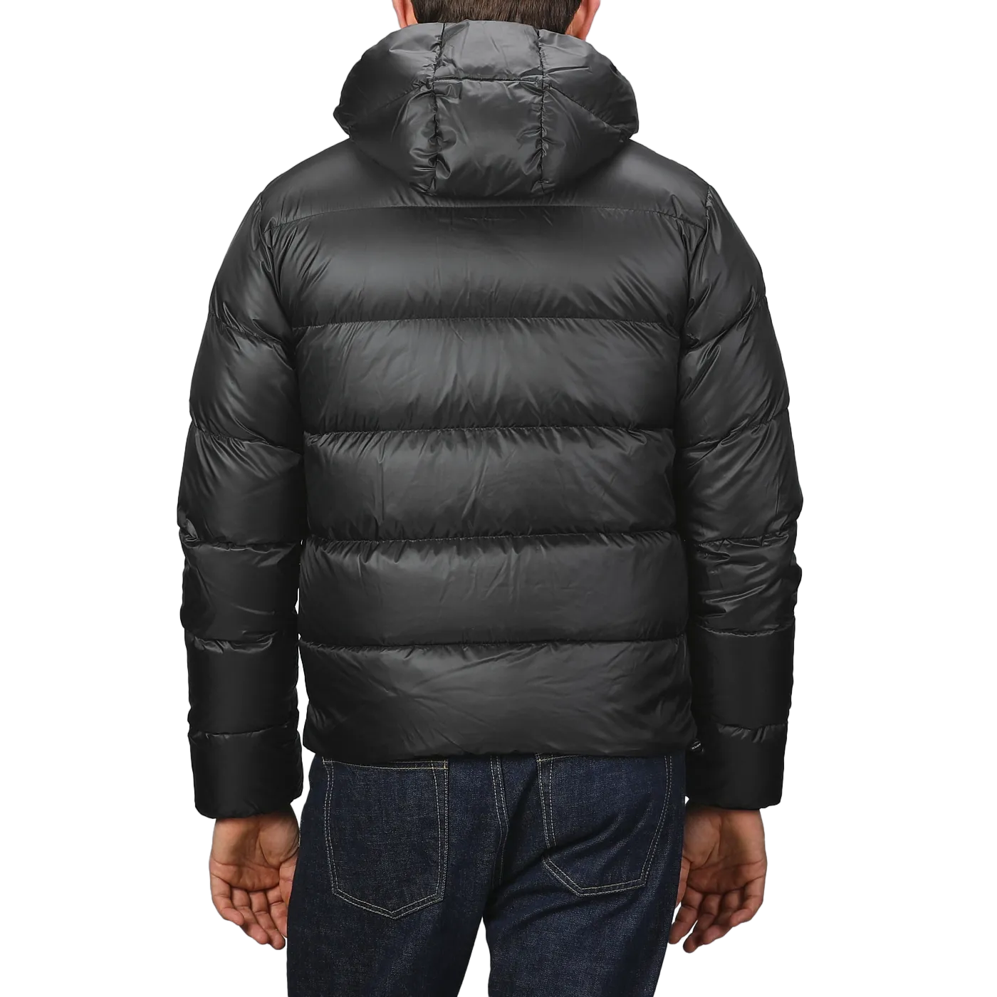 Black Nylon Ripstop Down Padded Budd Jacket