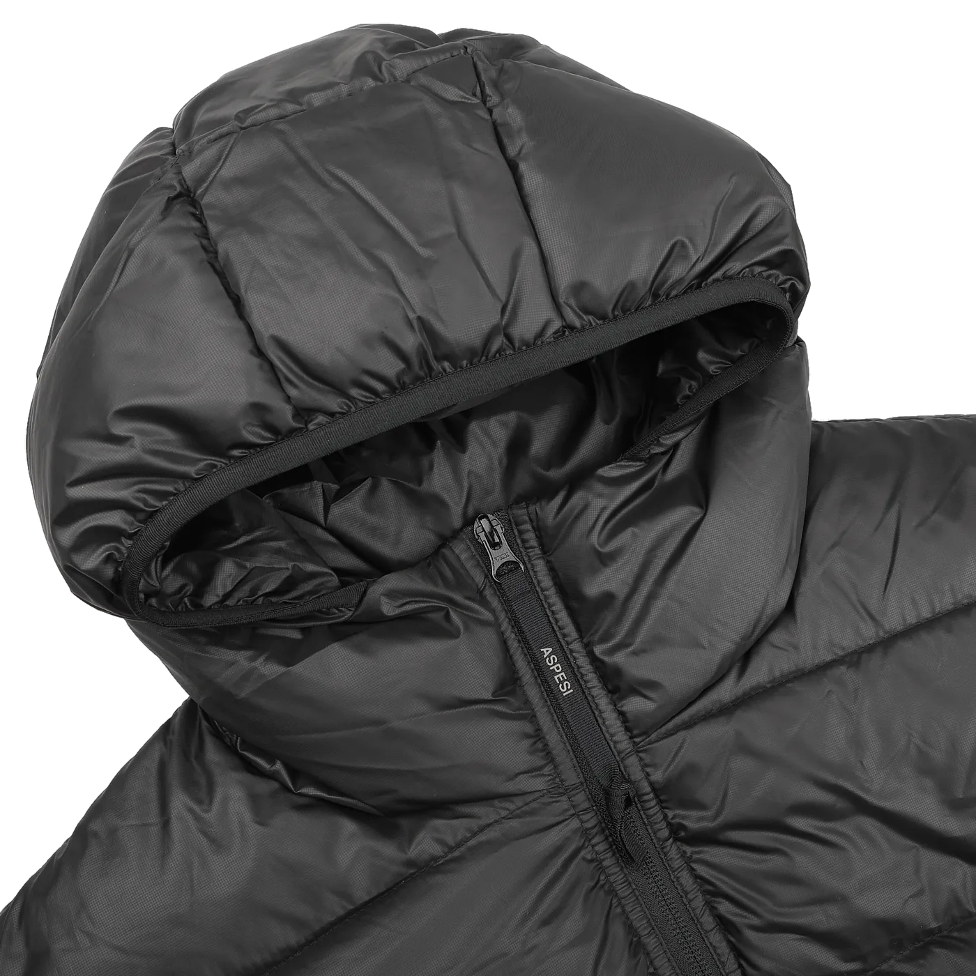 Black Nylon Ripstop Down Padded Budd Jacket