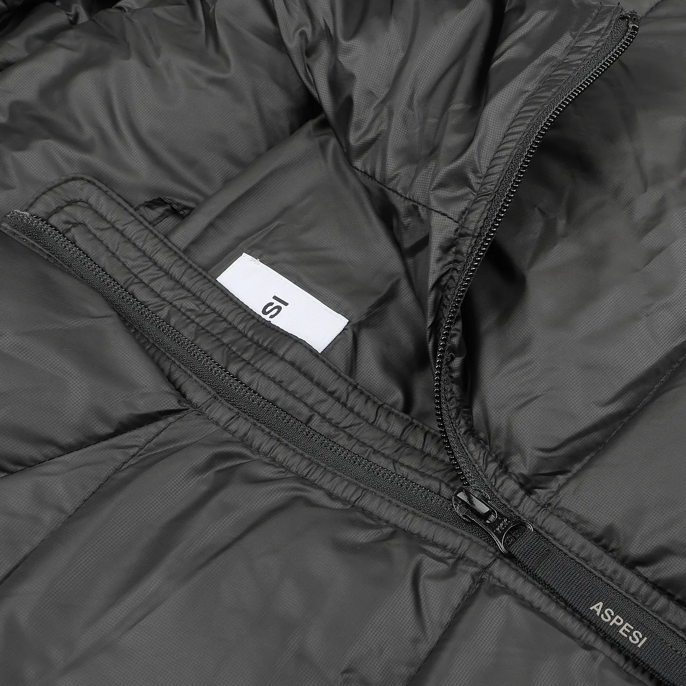 Black Nylon Ripstop Down Padded Budd Jacket