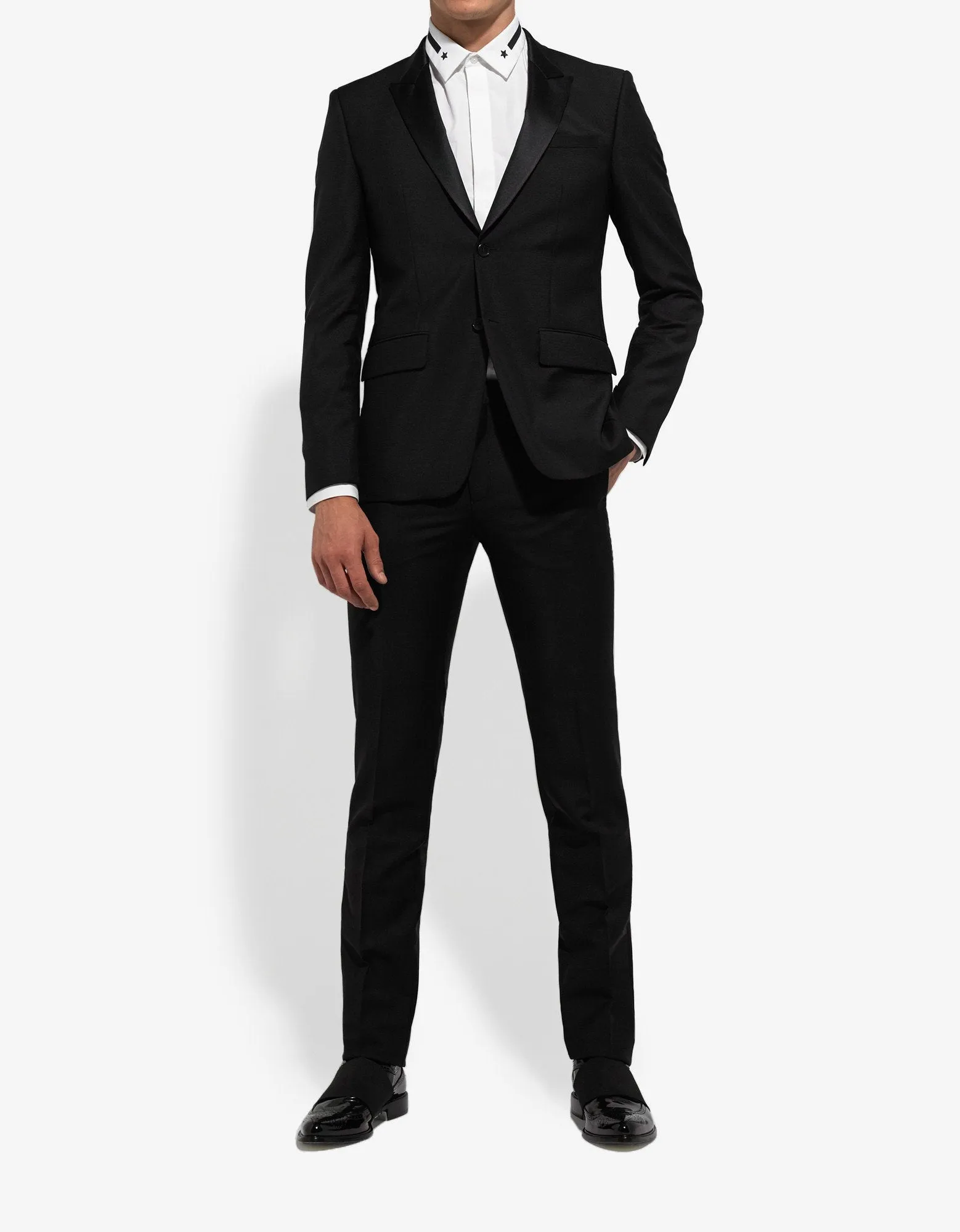 Black Suit with Silk Trim