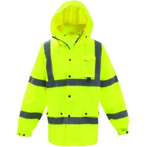 Boss 3NR6000 ANSI Type R Class 3 Heavy Duty Waterproof With Reflective Striping Breathable Polyester Jacket