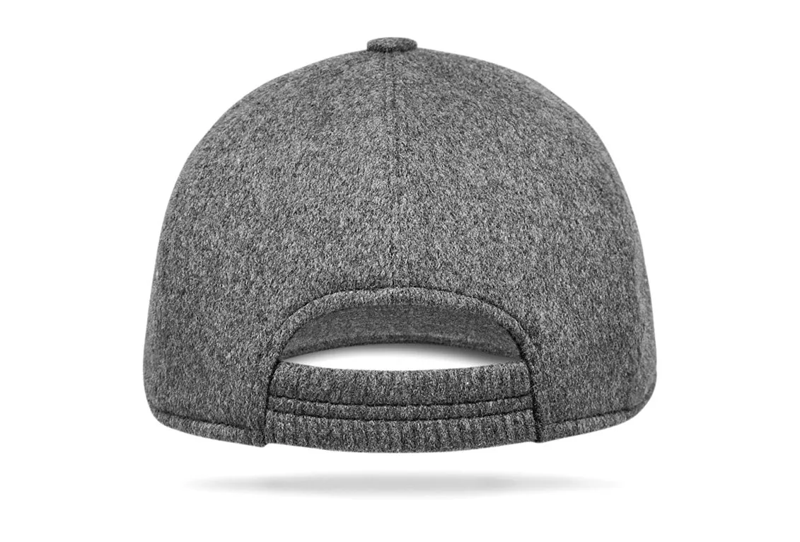 Cashmere Baseball Cap - Heather Grey - W