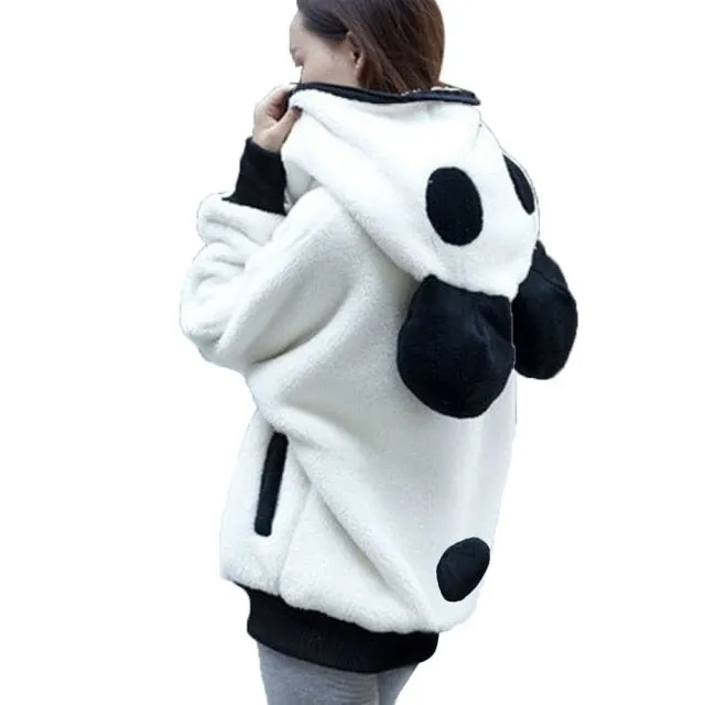 Cute Bear Ear Panda Winter Warm Hoodie