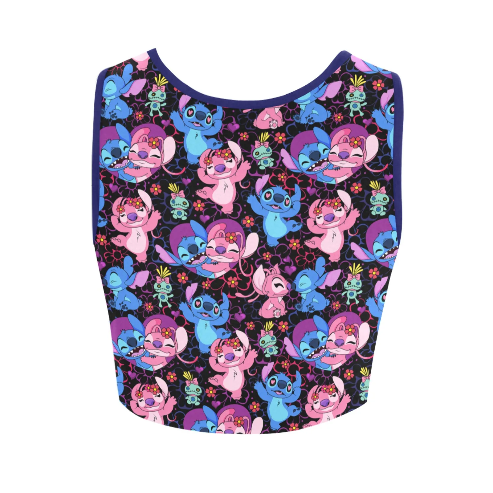 Disney Lilo And Stitch Angel Besties Women's Athletic Crop Top