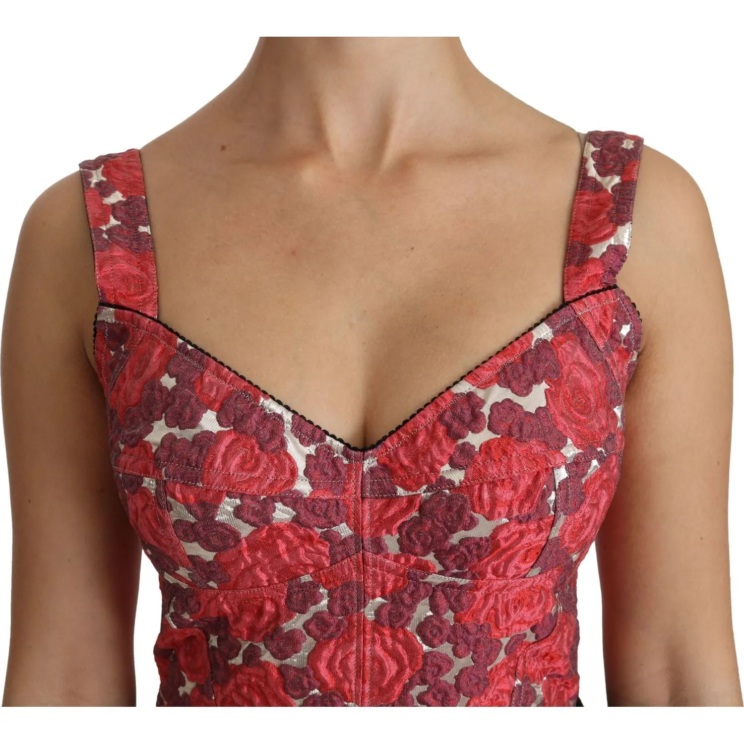 Dolce & Gabbana Elegant Floral Brocade Cropped Top