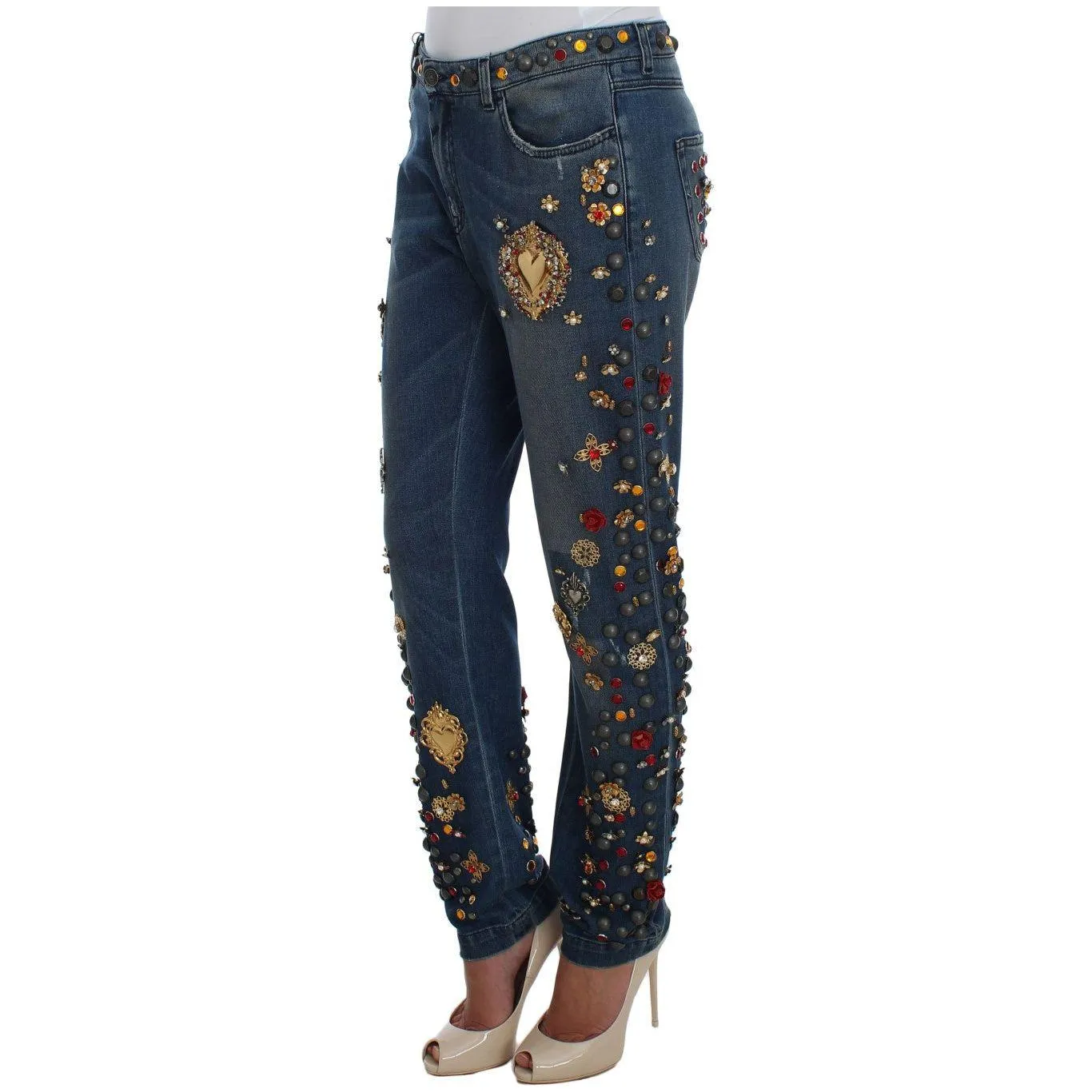 Dolce & Gabbana Enchanted Sicily Embellished Boyfriend Jeans