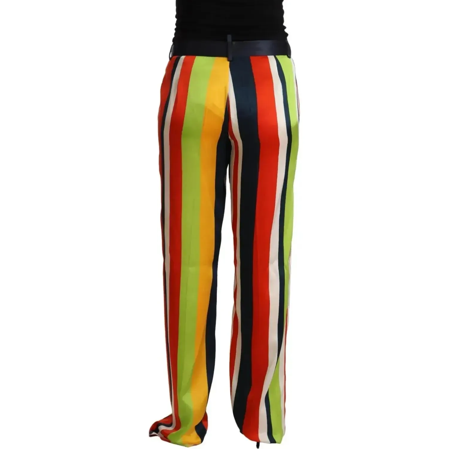 Dsquared² Multicolor Striped Mid Waist Straight Pants