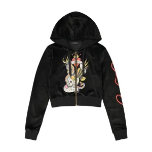 ED HARDY NYC Skull Y2K Velour Hoodie