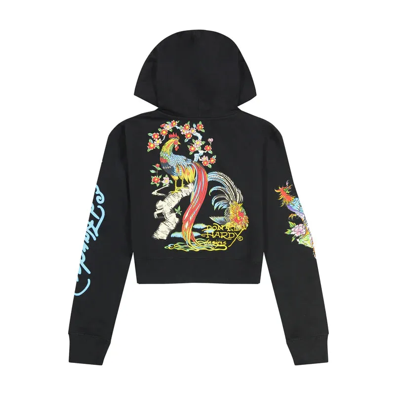 ED HARDY Women's Phoenix Cropped Hoodie