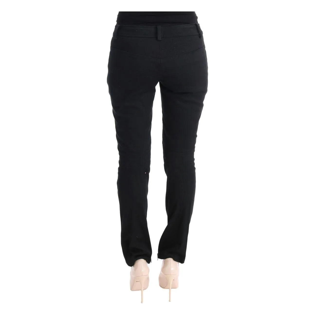 Ermanno Scervino Chic Black Slim Fit Trousers