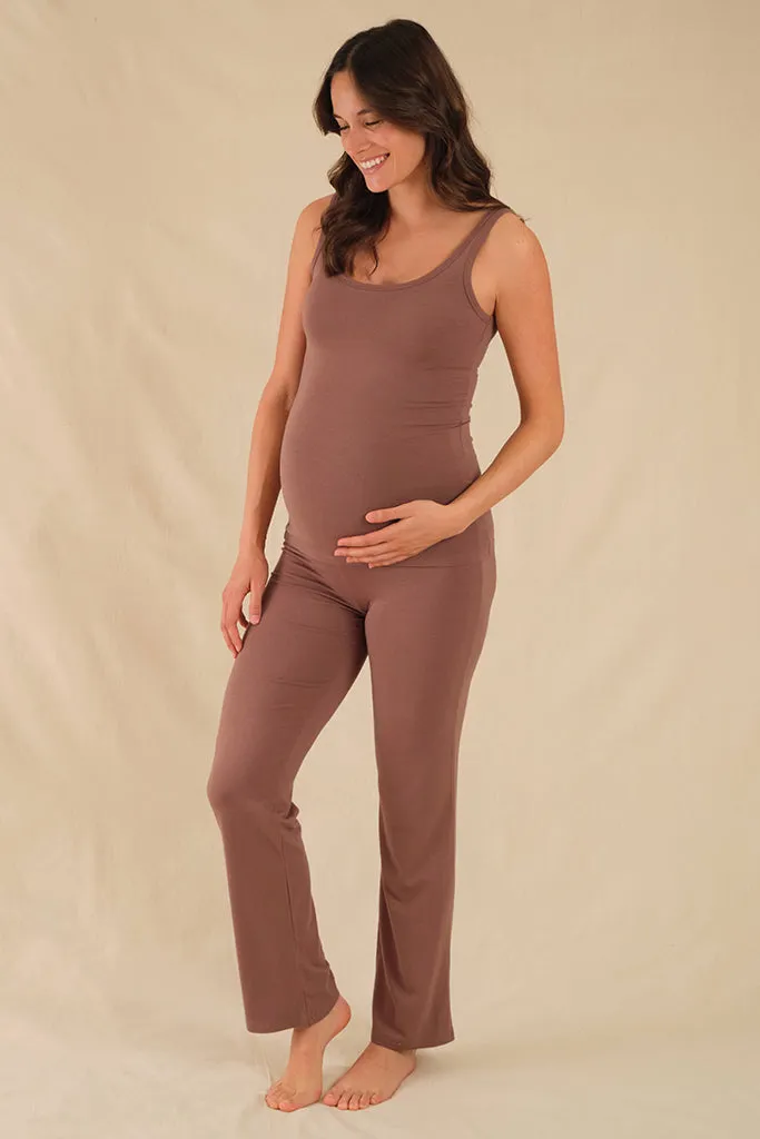 Essential Bamboo Maternity Pants - Mousse