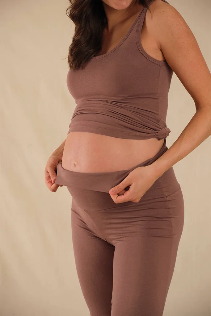 Essential Bamboo Maternity Pants - Mousse