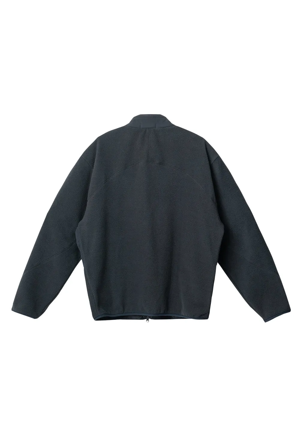 Fleece half neck zip-up charcoal