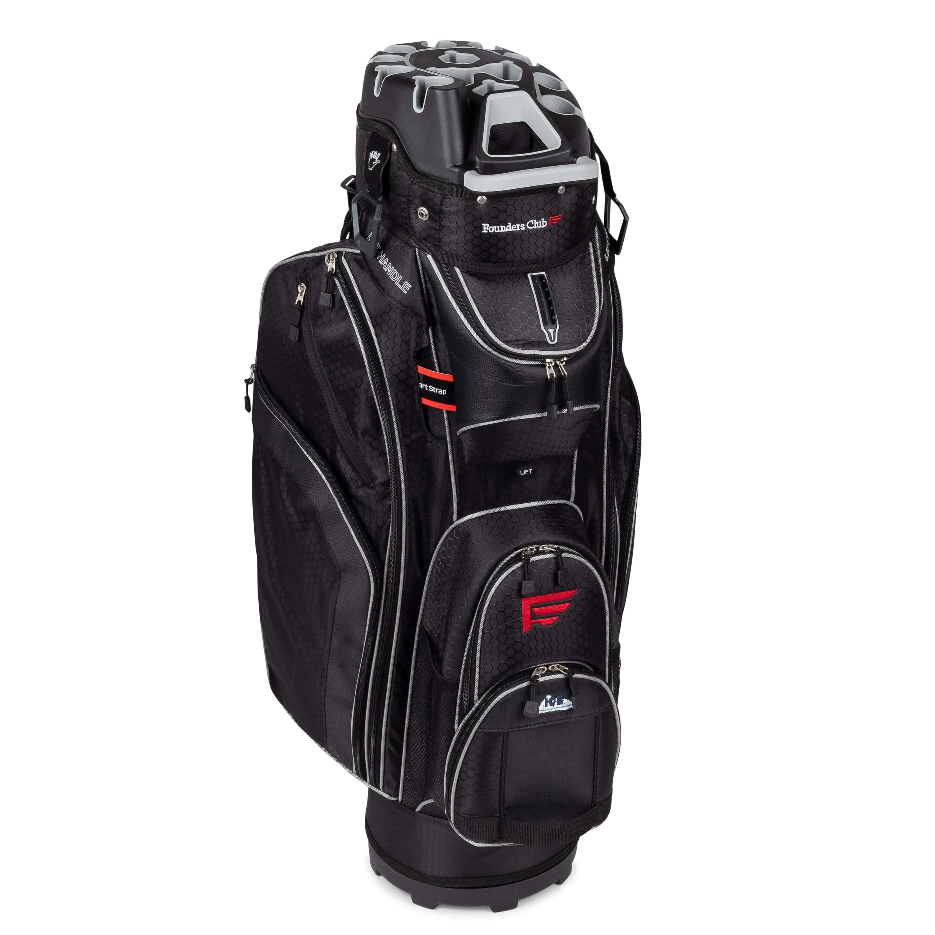 Founders Club 3rd Generation Premium Organizer 14 Way Golf Cart Bag - Black