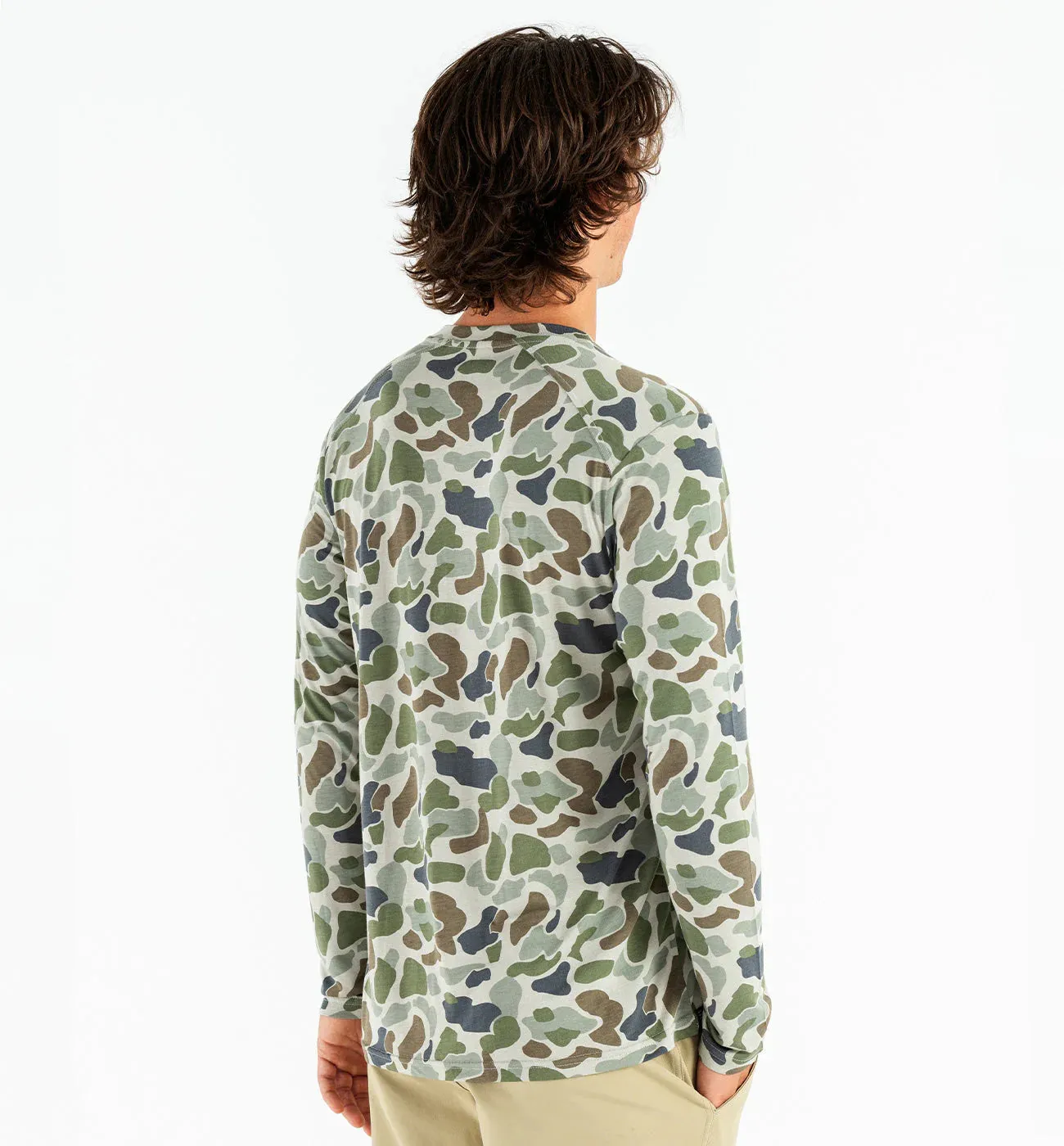 Free Fly Men's Bamboo Lightweight Long Sleeve in Camo