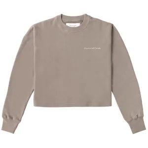 French Terry Crop Sweatshirt Truffle