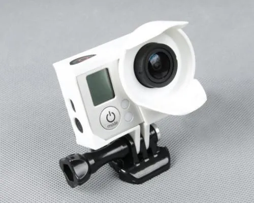 GoPro Lens Hood Housing Frame Mount for Hero 3 / 3  / 4 Camera - White