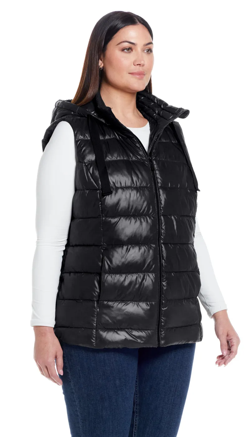 HOODED PUFFER VEST