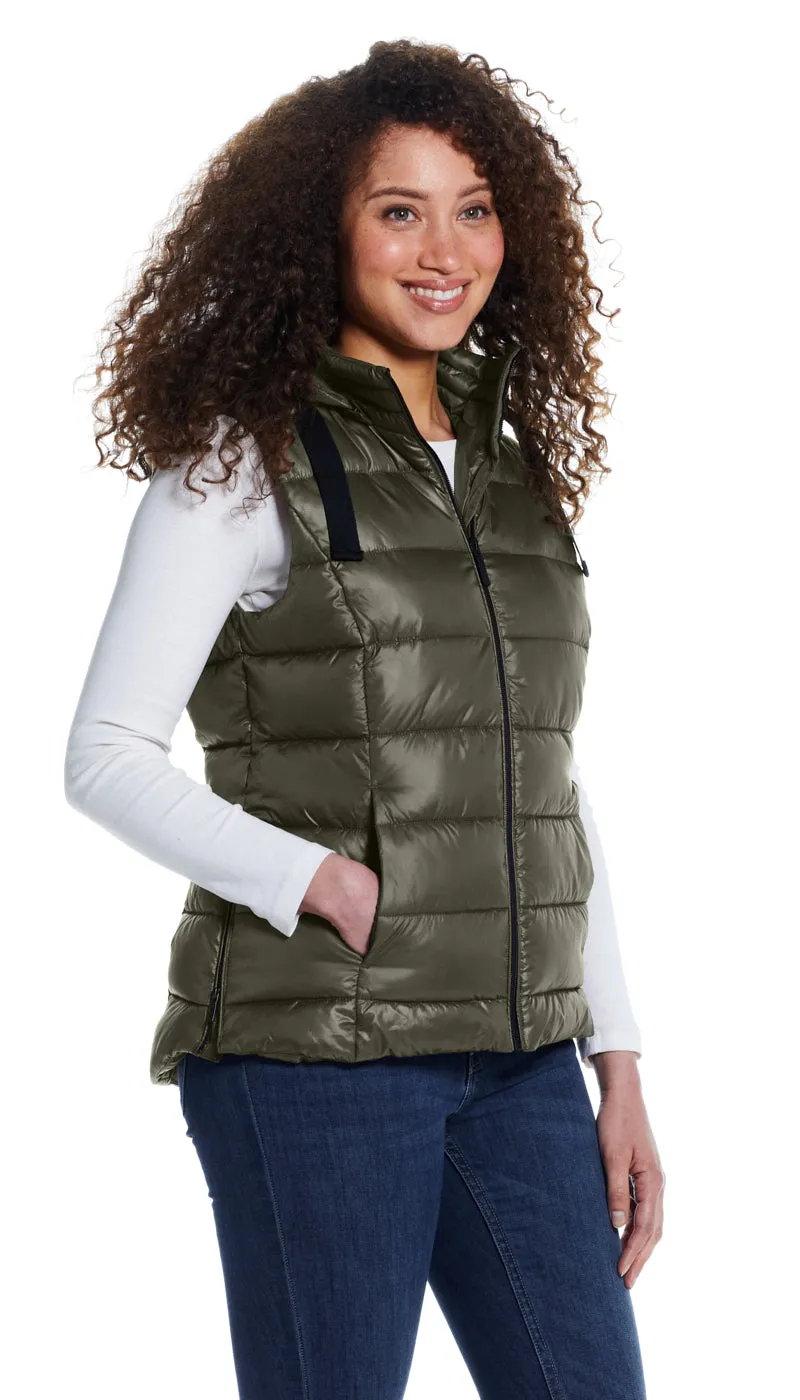 HOODED PUFFER VEST