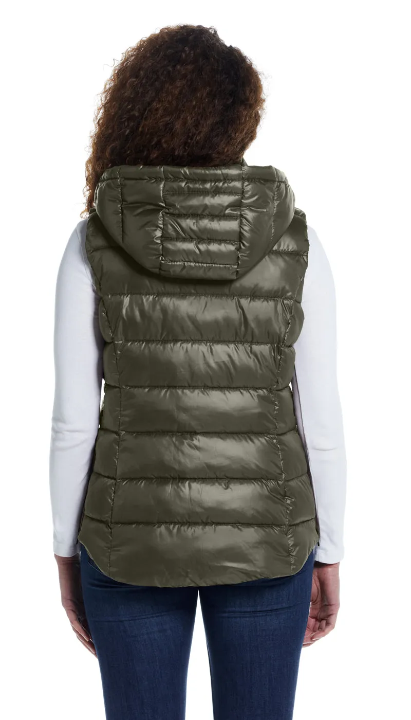 HOODED PUFFER VEST