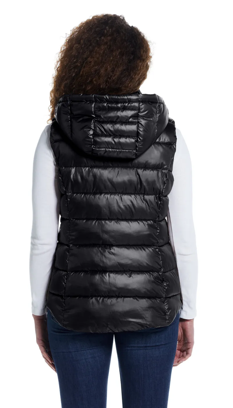 HOODED PUFFER VEST