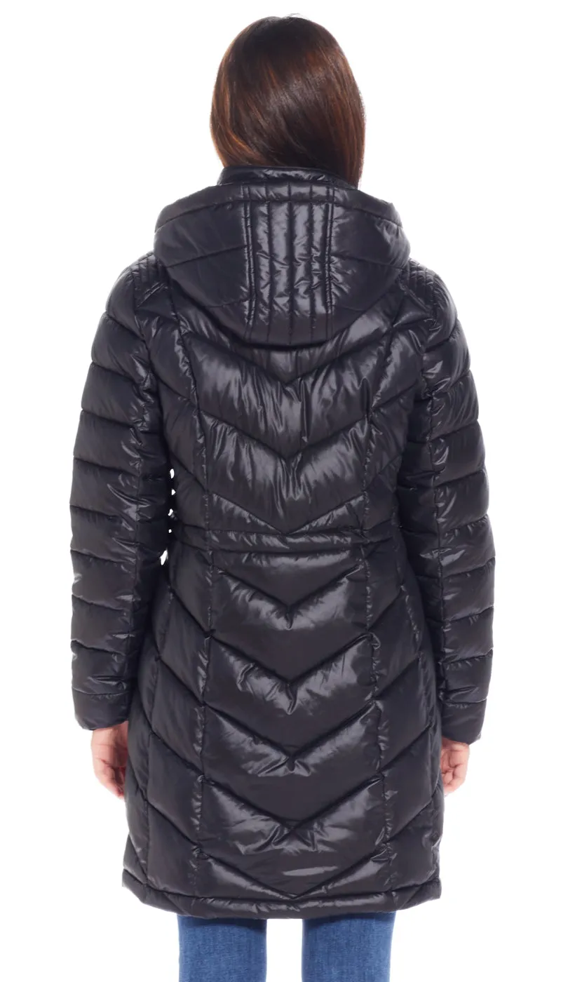 HOODED QUILTED PUFFER JACKET