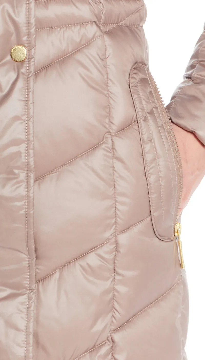 HOODED QUILTED PUFFER JACKET