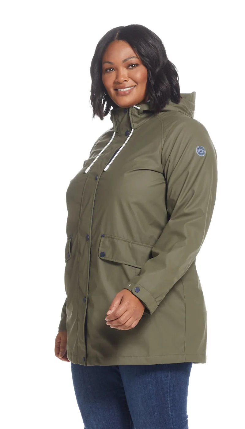 HOODED RAIN SLICKER