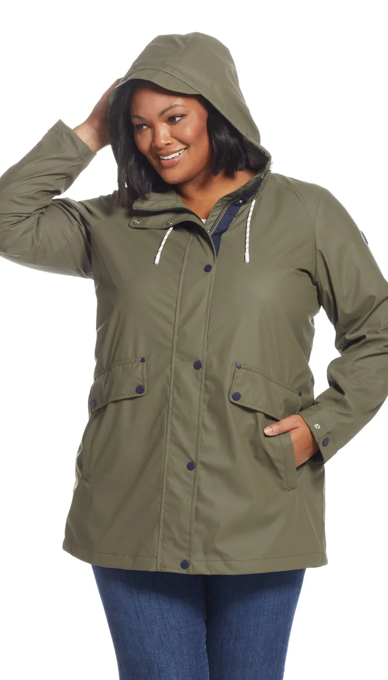 HOODED RAIN SLICKER