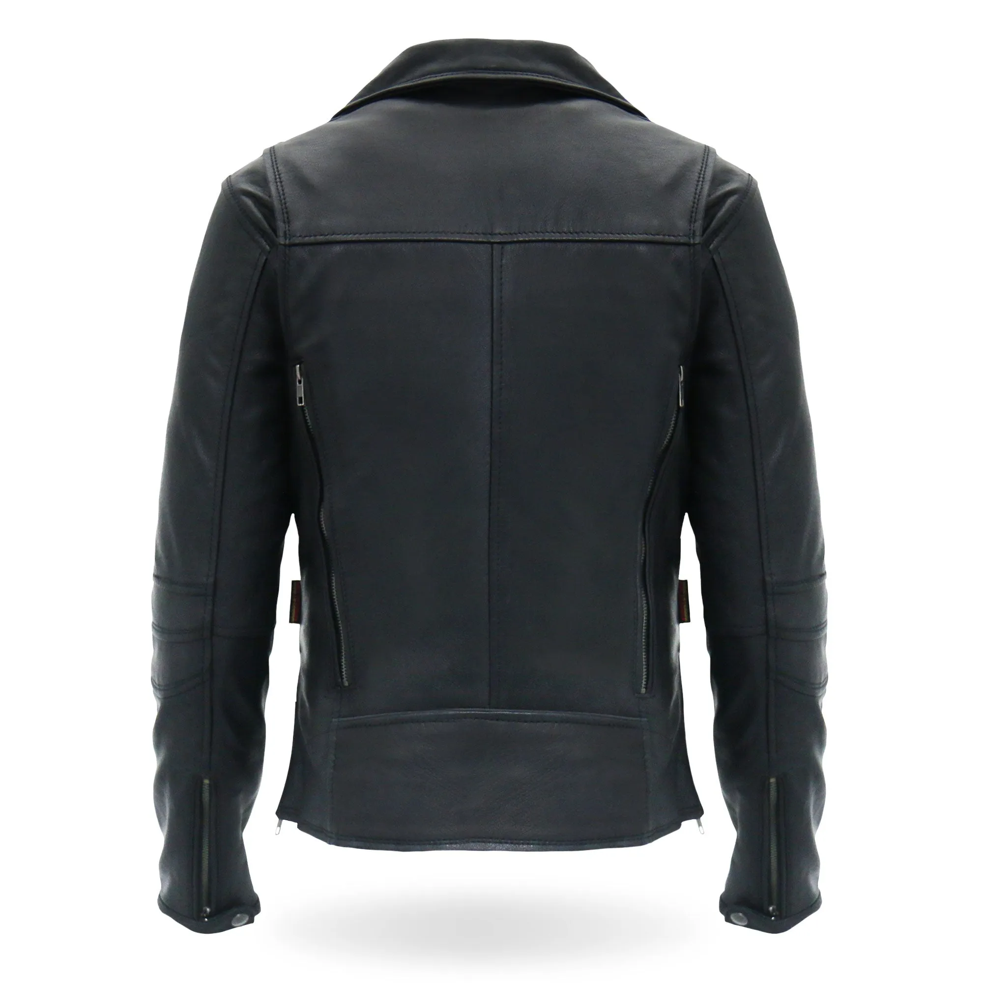 Hot Leathers JKL1029 Ladies Leather Motorcycle Concealed carry Biker Jacket with Vents and Side Zippers