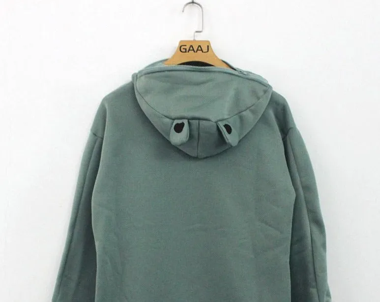 Japanese Style Long Sleeve Frog Hoodie