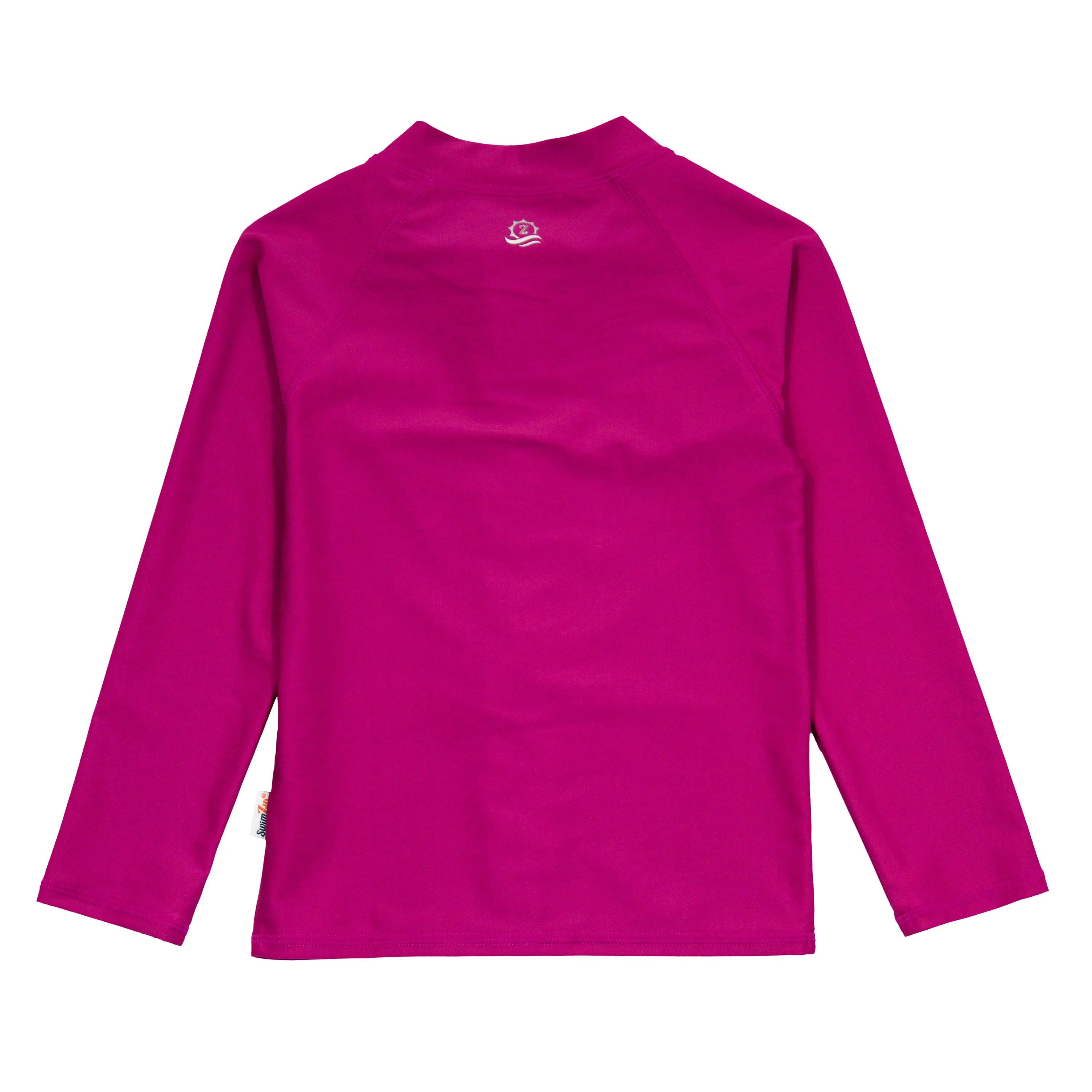 Kids UPF 50  Long Sleeve Zipper Rash Guard Swim Shirt | "Fuchsia”