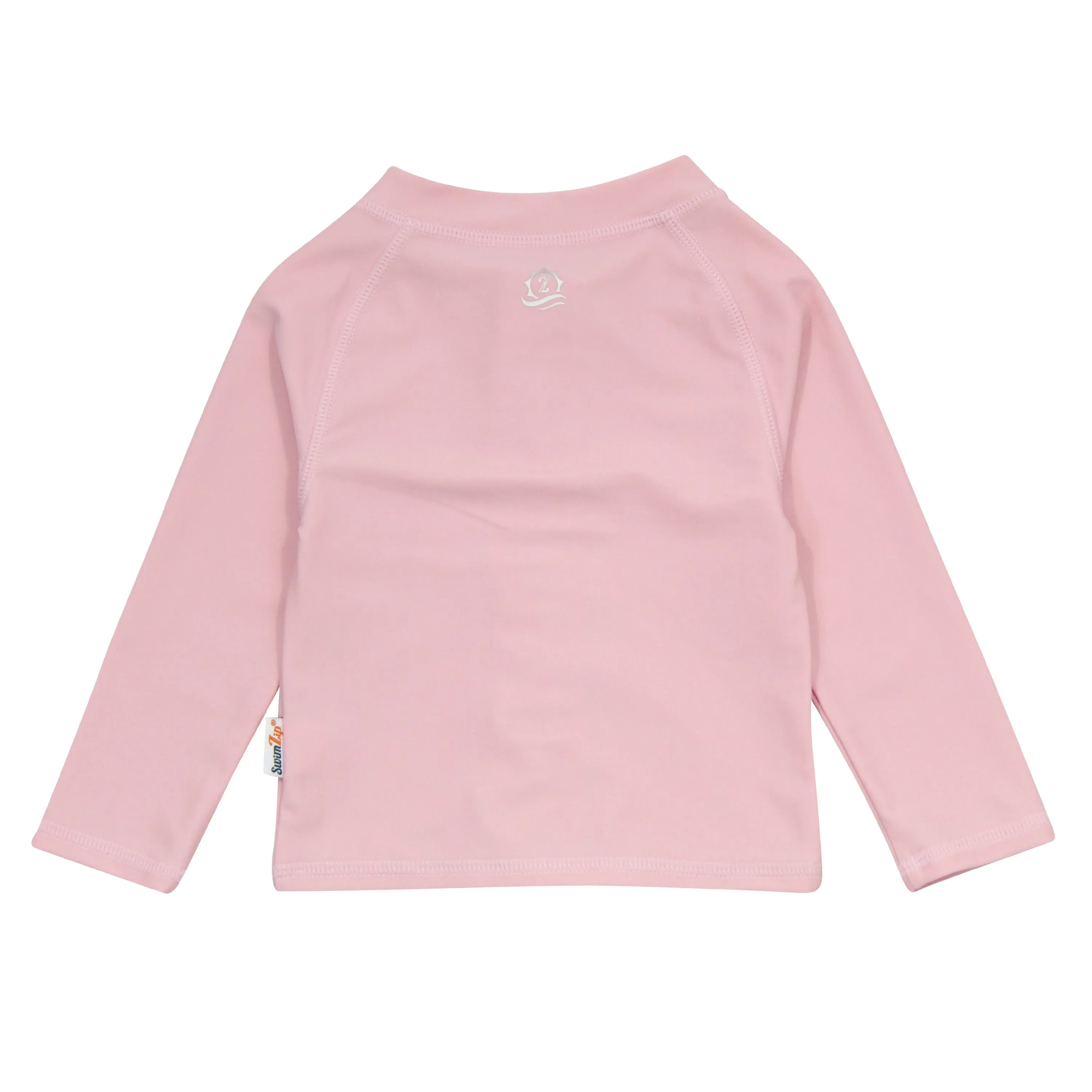 Kids UPF 50  Long Sleeve Zipper Rash Guard Swim Shirt | "Pink"