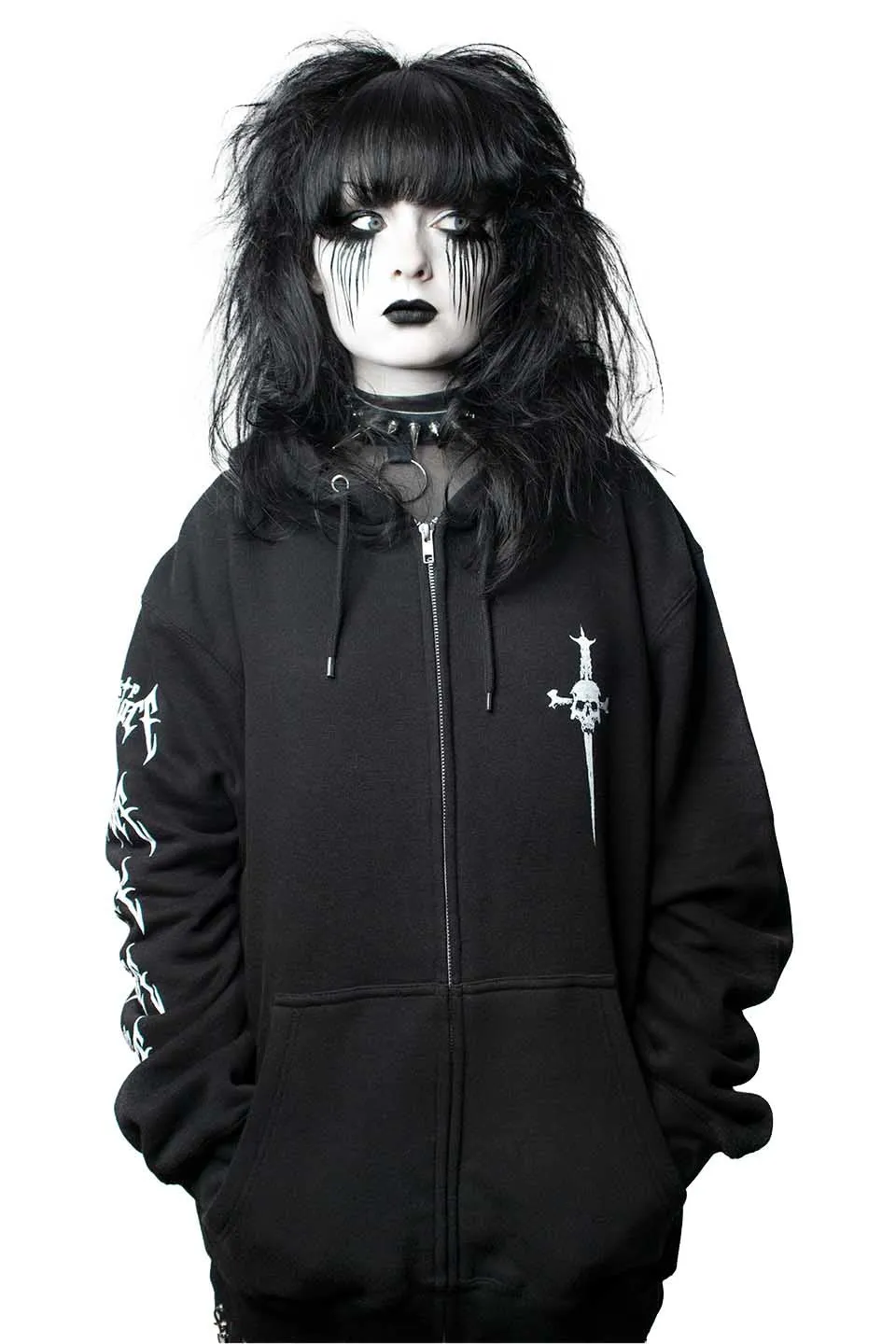 Lip Service Dagger Coffin Zip Hoodie