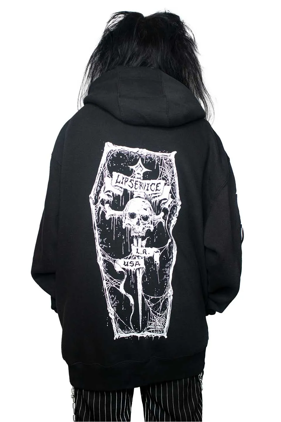 Lip Service Dagger Coffin Zip Hoodie