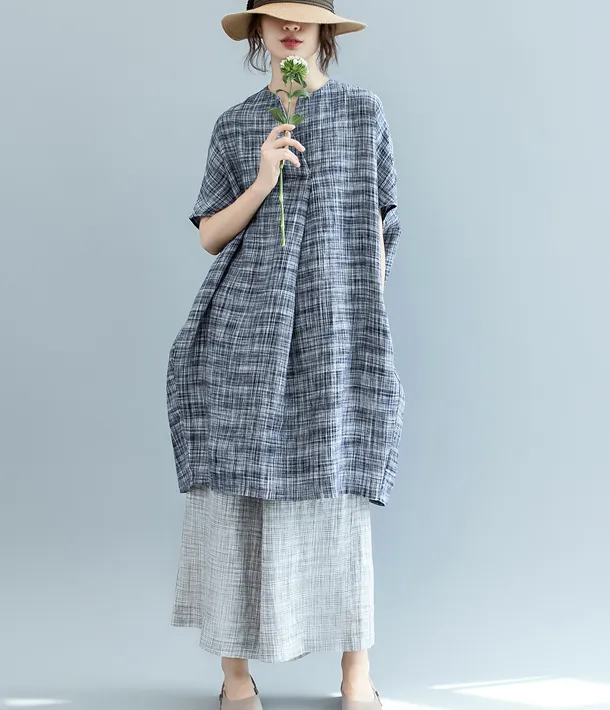 Loose Summer Cotton Linen Spring Women Dresses QZ200527