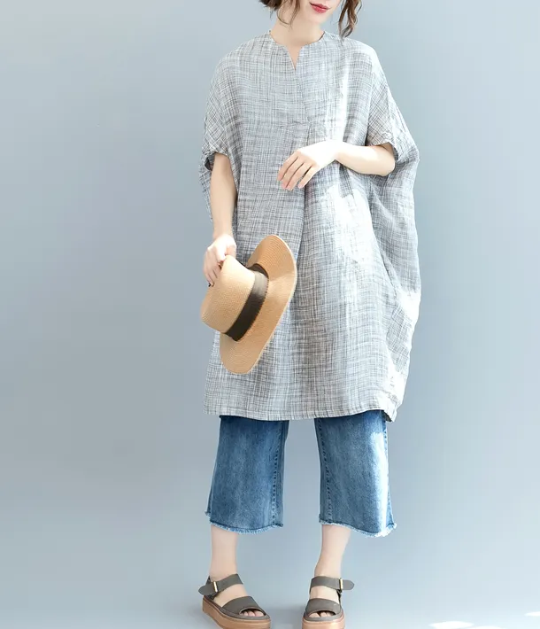 Loose Summer Cotton Linen Spring Women Dresses QZ200527