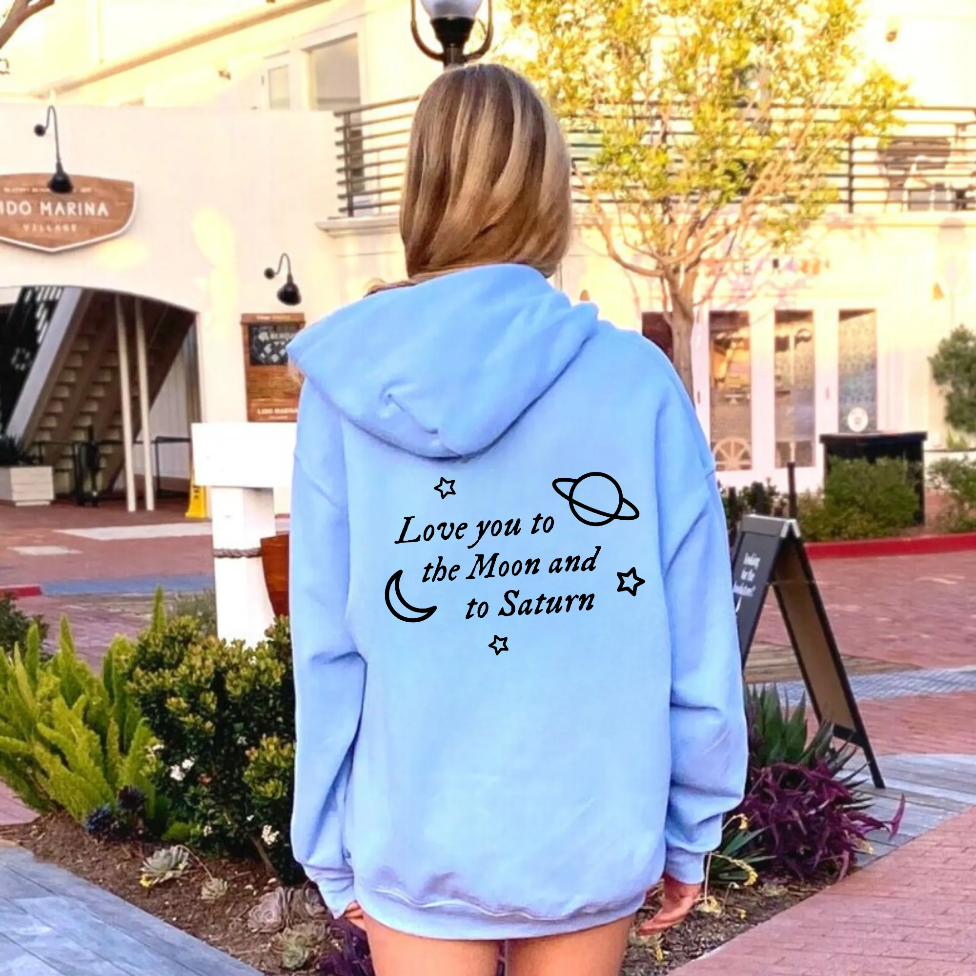 Love You To The Moon and Saturn Hoodie