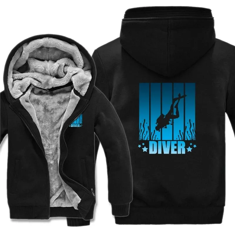 Men Hoodie: Diver - Stylish & Warm Men's Scuba Jacket