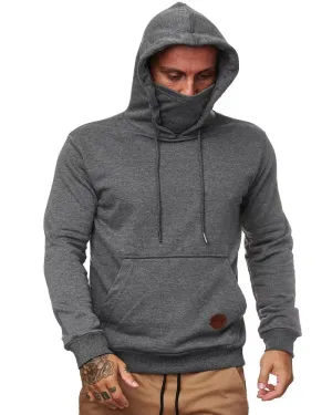 Men's Sportswear Hooded Hoodies Long Sleeve Hoodie Mask