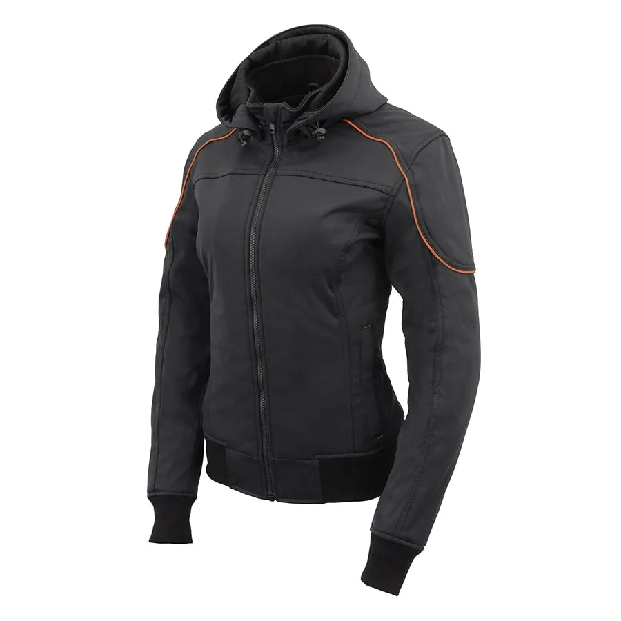 Milwaukee Leather MPL2764 Women's Black Soft Shell Armored Motorcycle