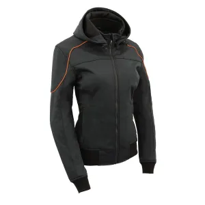 Milwaukee Leather MPL2764 Women's Black Soft Shell Armored Motorcycle