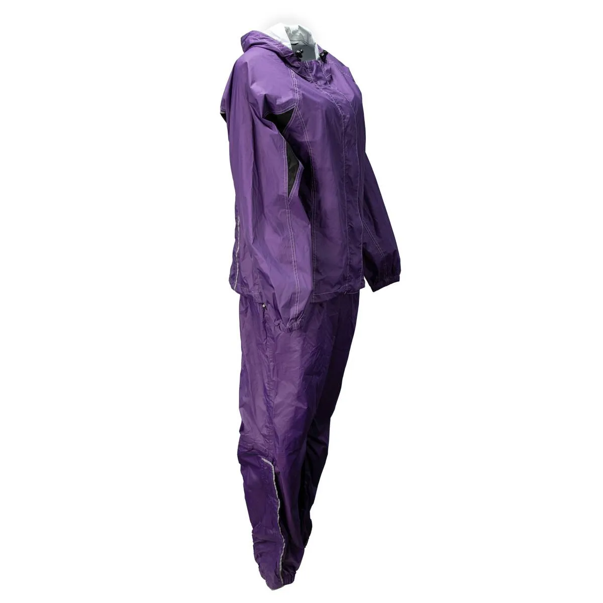 Milwaukee Leather MPL9607 Women's Purple Water Resistant Rain Suit w/ Reflective Material and Hoodie