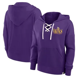 Minnesota Vikings Women's Lace-Up Blitz Purple Hoodie