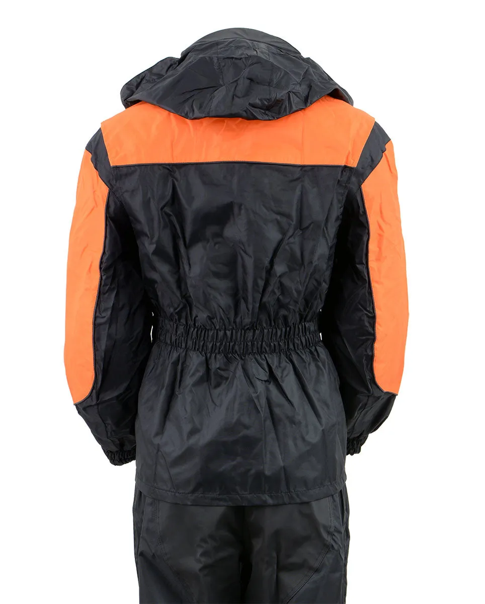 NexGen Ladies SH205101 Black and Orange Armored Hooded Water Proof